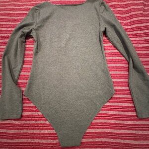 Chic Gray Women's Bodysuit